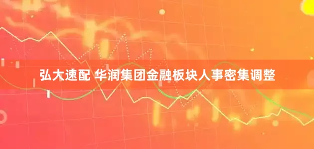 弘大速配 华润集团金融板块人事密集调整