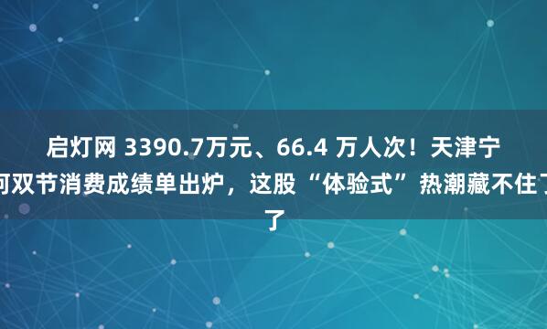 启灯网 3390.7万元、66.4 万人次！天津宁河双节消费成绩单出炉，这股 “体验式” 热潮藏不住了